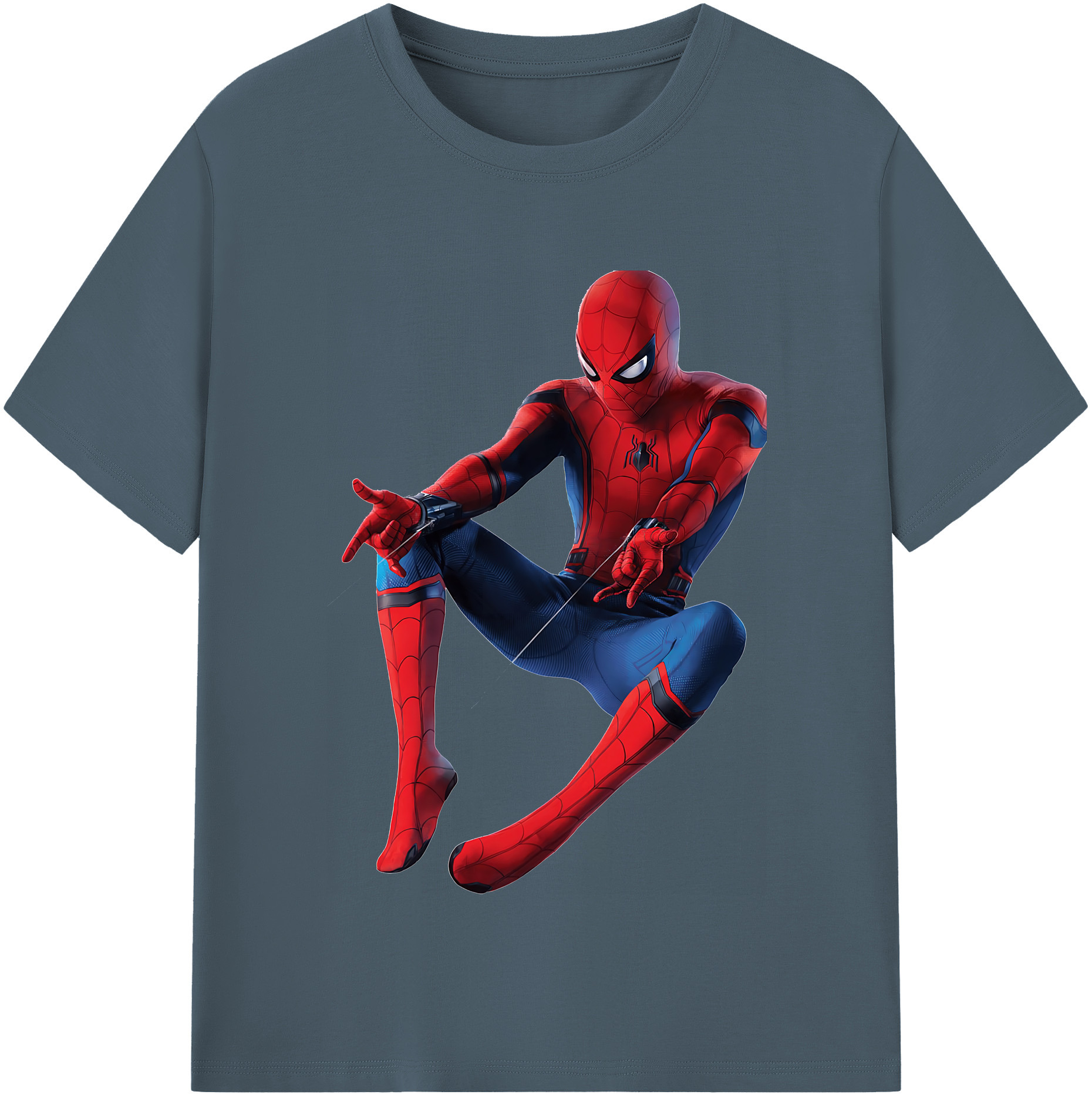 （画像用） Spider Man スパイダーマン 綿100％半袖Tシャツ（フロントプリント）